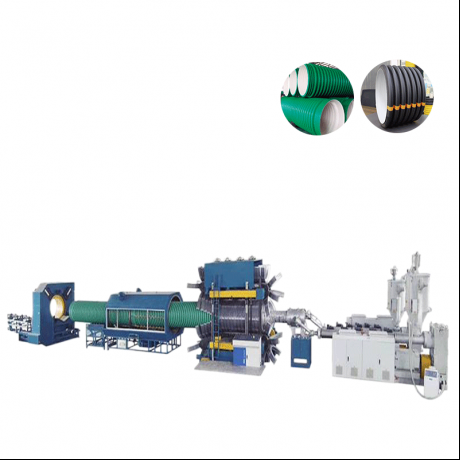 HDPE,PP Vertical Type Double Wall Corrugated Pipe le PVC Ribbed Pipe Extrusion line